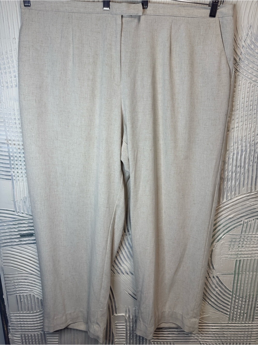 Sag Harbor Light Cream Straight Dress Trousers N0461
